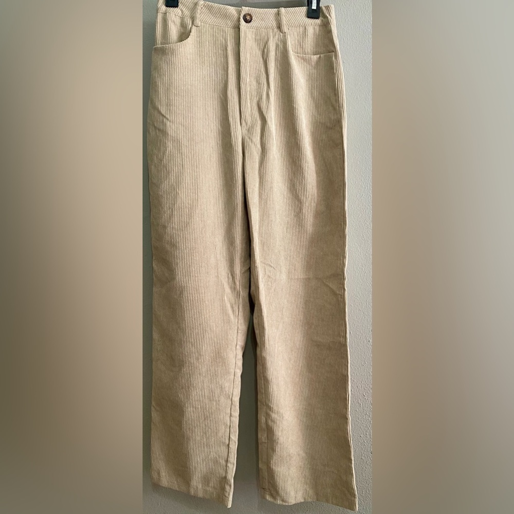 SHEIN Tan Corduroy Pants